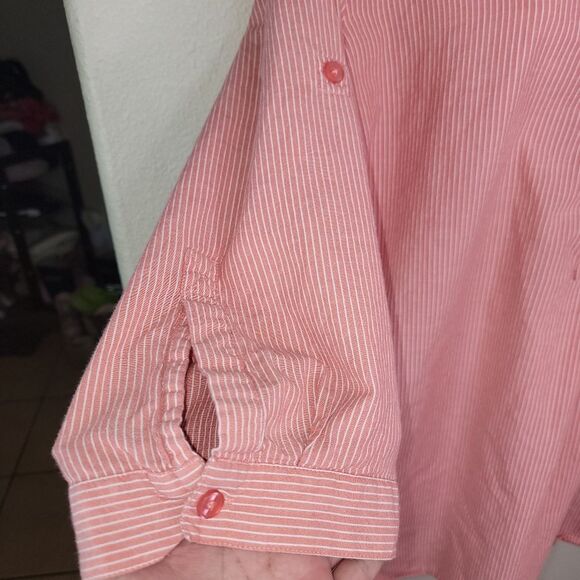 Ellos Striped Pink Cotton Tunic Top Size 2x - Picture 4 of 7